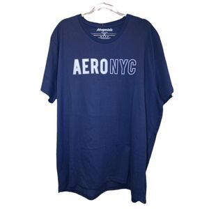 NWT AeroNYC Navy Short Sleeve Tee Shirt Size 3XL Casual Streetwear Comfort